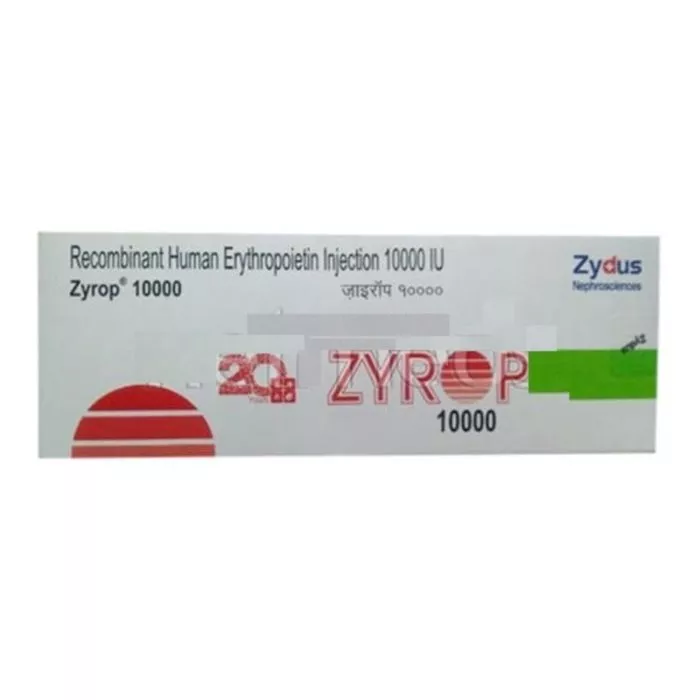 Zyrop 10000 IU Injection with Recombinant Human Erythropoietin Alfa                     