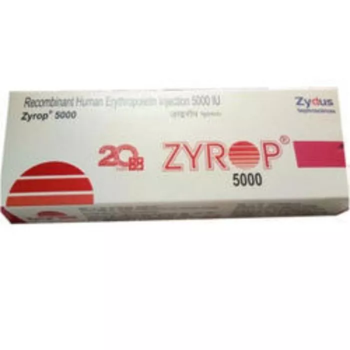Zyrop 5000 IU Injection with Recombinant Human Erythropoietin Alfa               