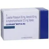 Losar Beta-H Tablet with Losartan  + Atenolol + Hydrochlorothiazide