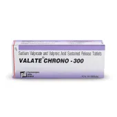 Valate Chrono 300 Tablet SR with Sodium Valproate and Valproic Acid